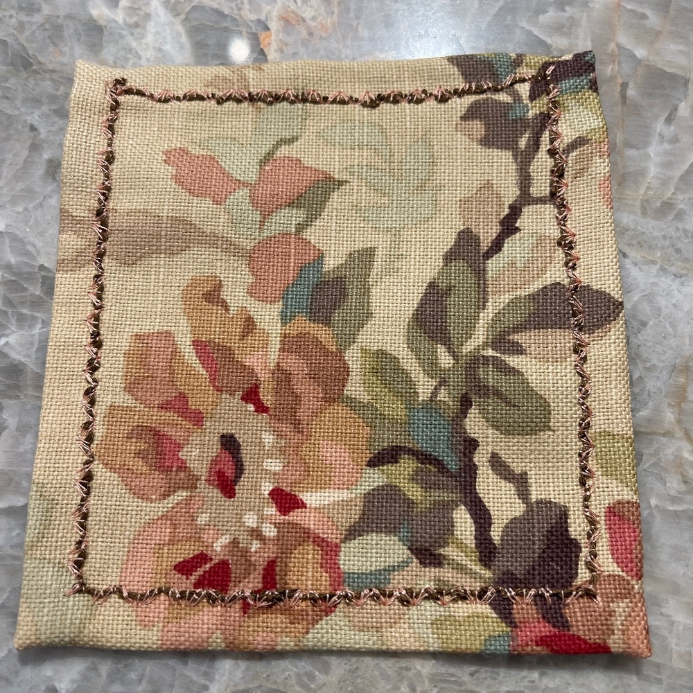 Set of 8 Cloth Napkins,  Cotton Floral 5”